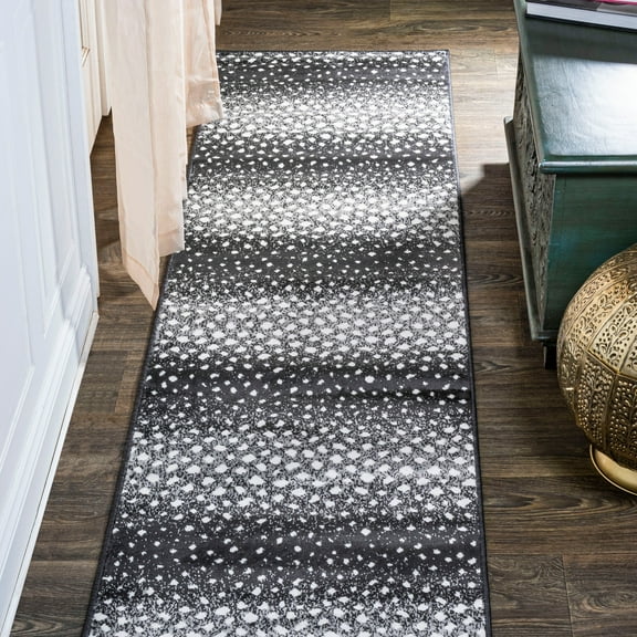 JONATHAN Y SAFARI 2 x 10 Runner Rug, Antelope Animal - Black/Cream, SAF100A-210