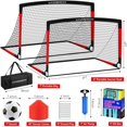 thumbnail image 2 of Soccer Goal Set VAVOSPORT Kids 6x4 ft w/ Soccer Ball, Ladder, 2 of 7