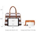 thumbnail image 5 of Dasein Women Large Handbag Purse Vegan Leather Satchel Work Bag Shoulder Tote with Matching Wallet, 5 of 9