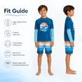 thumbnail image 6 of Big Chill Boys Swim Set - UPF 50+ Long Sleeve Rash Guard and Swim Trunks, 2 Piece Boys Swimsuit Set, 6 of 7