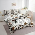 thumbnail image 4 of Feelyou Cow Print Gamepad Twin Bedding Sets 7-Piece, Hippie Western Cactus Bedding Comforter Set, Tribal Cowgirl Cowboy Reversible Sheet Sets, Lightweight Room Decor, 4 of 8
