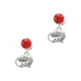 thumbnail image 2 of Delight Jewelry Silvertone Panther Red Crystal Clip on Earrings, 2 of 5