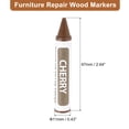 thumbnail image 2 of Marcadores de reparación de muebles Uxcell, paquete de 5 varillas de cera para madera de cereza, crayones para retoques para rasguños, pisos de madera, mesas, 2 of 7