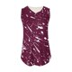 thumbnail image 5 of Puntoco Tops de cuello cuadrado para mujer, camisetas sin mangas estampadas, camisetas básicas informales holgadas de verano con cuello en V, 5 of 5