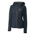 thumbnail image 2 of Women's Cutter & Buck  Heather Navy Greenville Drive Mainsail Sweater Knit Raglan Full-Zip Hoodie, 2 of 3