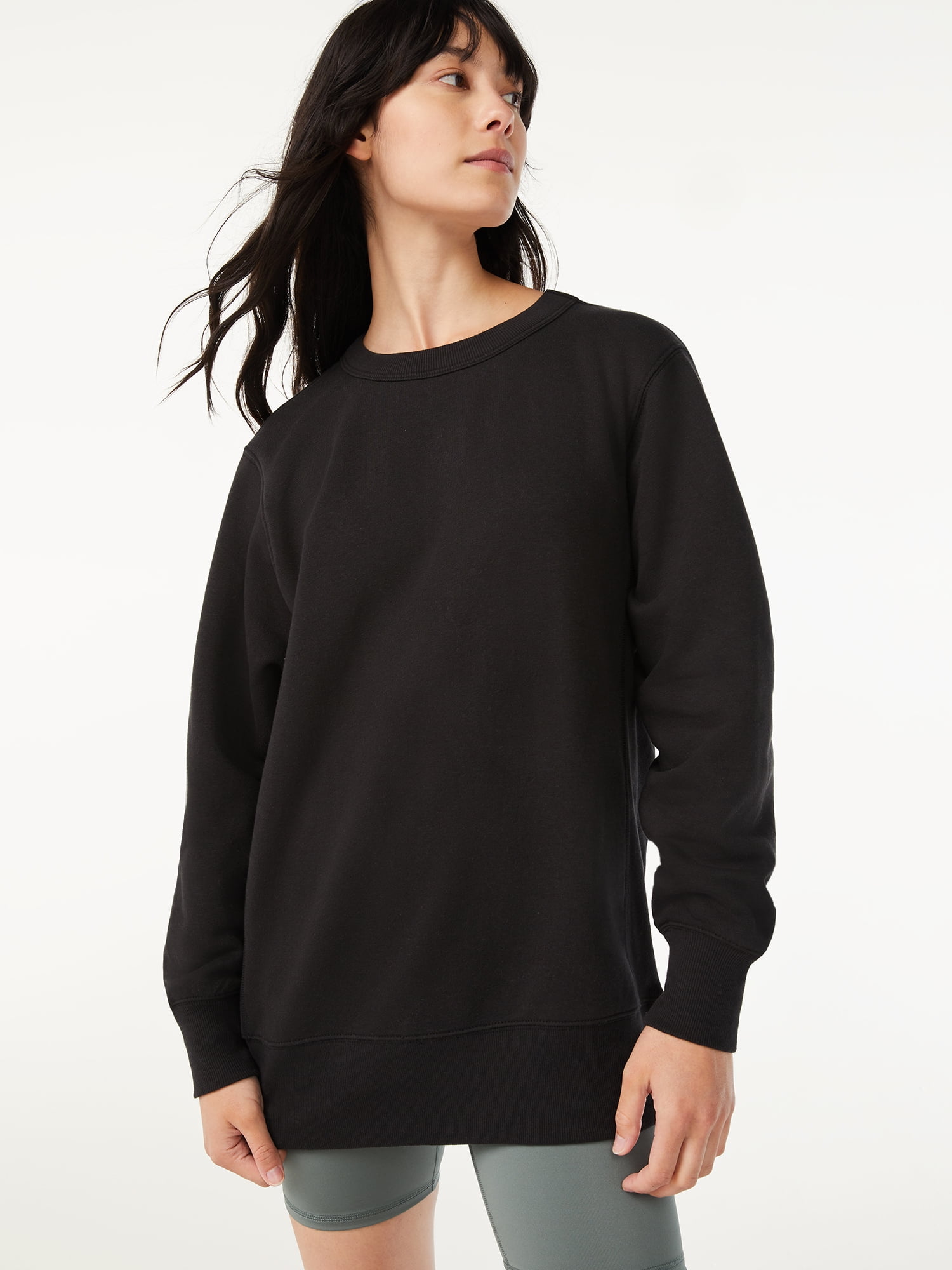 black tunic sweatshirt