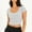 Grey, variant on SNKSDGM Women's Plus Casual Easter Shirts for Women Summer Tops Trendy Vacation Women's U Neck Top Short Sleeved Slim fit T Shirt Basic Top Corset Camisole Tops for Women Work Out