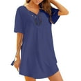 thumbnail image 2 of BKQCNKM Beach Dresses for Women 2024 Vacation Halter Dresses for Women Beach Cover Ups for Women Sleeved Dress Crochet Coverups for Women Bathing Suit Cover Up for Women Blue 5XL, 2 of 5