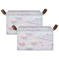 thumbnail image 3 of BZSMCE Collapsible Fabric Cube Storage Bins Candy Conversation Hearts Design Pattern Storage Box, 3 of 8