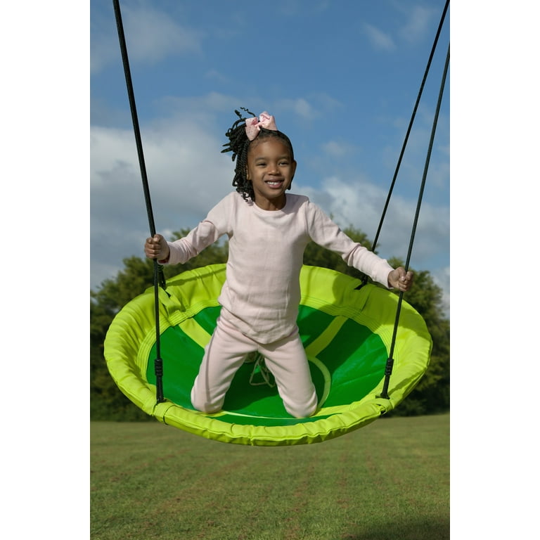 Creative Cedar Designs Kids Saucer Swing- Green - Walmart.com