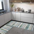 thumbnail image 2 of Beach Farmhouse Kitchen Rugs Set 2 Piece Colorful Summer Wooden Decorative Rug for Kitchen Low-Profile Floor Mats Decorations for Home Kitchen (17"x48"+17"x30"), 2 of 6
