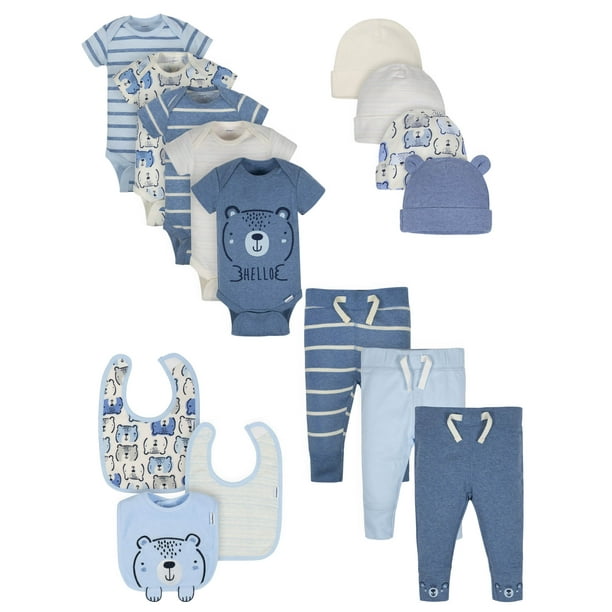 Gerber Gerber Baby Boy Organic Onesies Bodysuits, Pants, Caps and