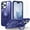 darkblue, variant on ELEHOLD for iPhone 15 Plus Case Matte Translucent Cover with 360° Rotatable Foldable Ring Holder Stand Strong Magnetic Compatible with MagSafe Shockproof Protection Case,purple