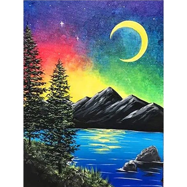Diamond Painting 5D DIY Kit de paisaje de taladro redondo completo Decoración del hogar (ViP623) FLhrweasw Nuevo