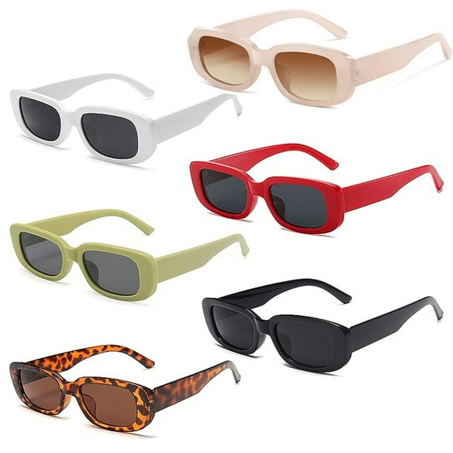 piezas de gafas de sol retro, gafas de sol vintage, pequeñas, cuadradas, rectangulares, gafas de los años 90, modernas, Y2K, para mujeres, estéticas