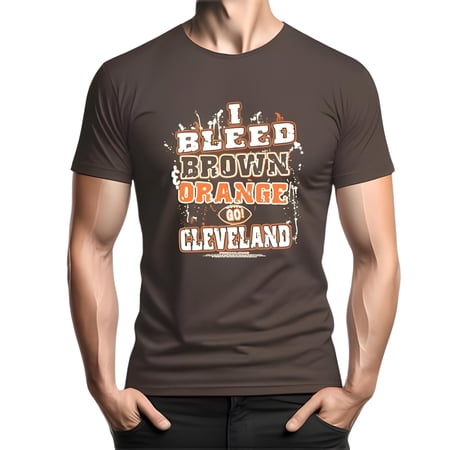 Cleveland Football I Bleed Brown & Orange – GO Cleveland! Brown T-shirt| Size| Medium