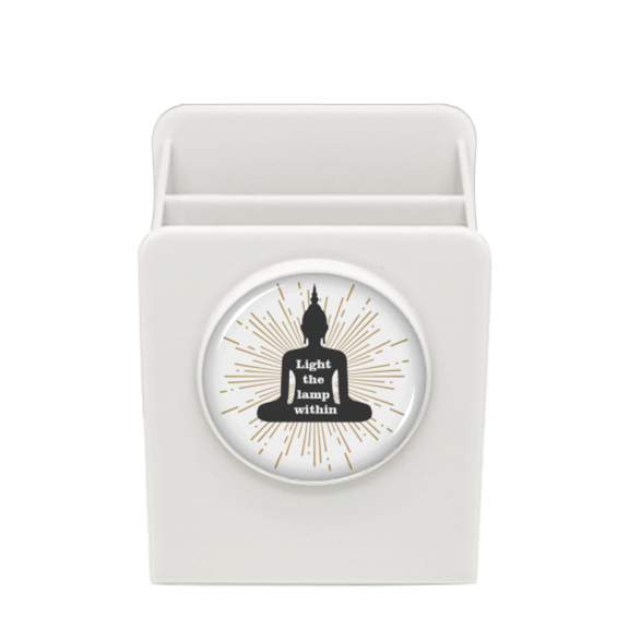 Turn Mind Lamp Guidance Art Deco Fashion Desk Pencil Holder Cup Pen Organizer