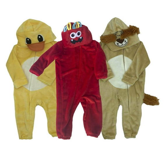 Kit 3 Comandos con Gorro Bordado Kiss Pato, Monstruo, Leon Baby Kisses KitA931