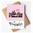 thumbnail image 1 of Chine Rouge Éducation Propagande Professeur Cartes de Mariage Félicitations Salutation Enveloppes, 1 of 3
