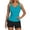 Light Blue, variant on Women's V-Wire Tankini Swimsuits Tummy Control Ruched Top Two Piece Bathing Suits with High Waisted Shorts