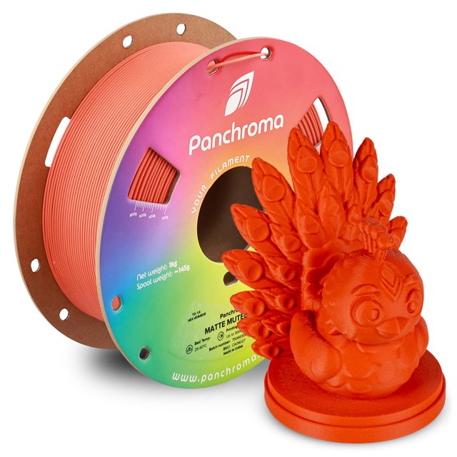 Filamento PLA Panchroma Matte de Polymaker, rojo apagado, 1,75 mm, 1 kg, para impresión 3D (anteriormente Polyterra Matte), compatible con la mayoría de impresoras 3D FDM, bobina de 1 kg (2,2 lb)