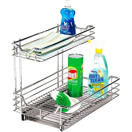 Household Essentials C26512-1 12 inch Under Sink Sliding Organizer-KD Chrome