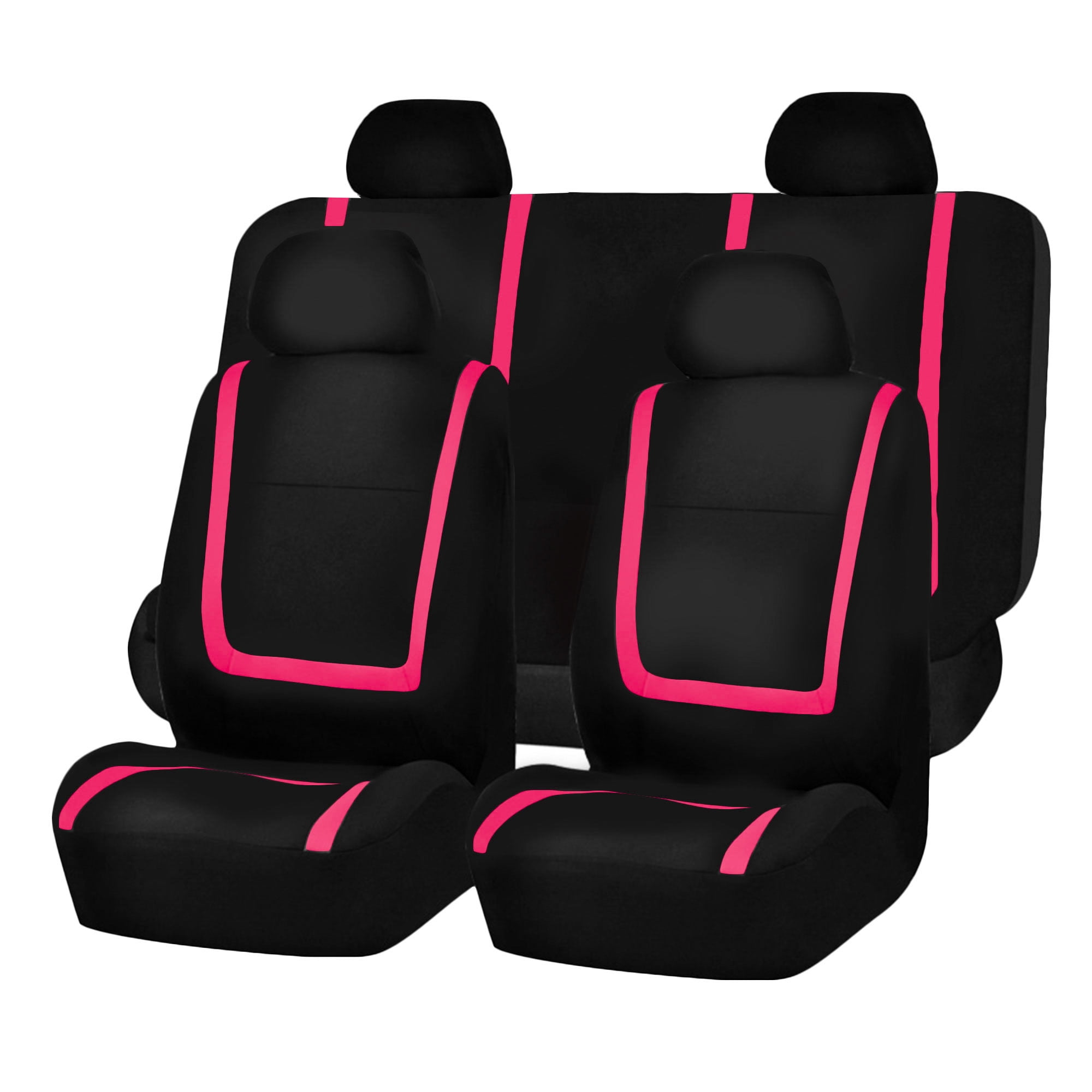 Full Set Burgundy FH GROUP Car Seat Covers 