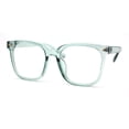 thumbnail image 2 of Nerdy Large Horn Rim Rectangular Blue Light Filtering Computer Eyeglasses Green, 2 of 4