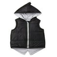 thumbnail image 1 of Baby Solid Color Dinosaur Padded Sleeveless Zipper Hooded Waistcoat, 1 of 6