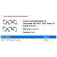thumbnail image 2 of Exhaust Manifold Gasket Set - Compatible with 2007 - 2009 Toyota FJ Cruiser 4.0L V6 2008, 2 of 2