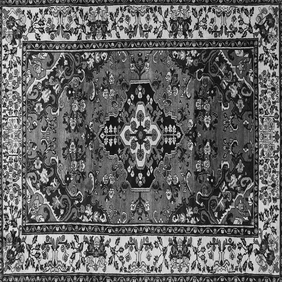 Ahgly Company Indoor Square Persian Gray Traditional Area Rugs, 7' Square