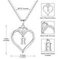 thumbnail image 3 of Inadays Heart Necklace for Women - Dainty 925 Sterling Silver Heart Necklaces Cute Letter Initial Pendant, Jewelry Gifts for Her Wife Girlfriend Mom Women Anniversary Birthday Christmas, A-Z, 3 of 7