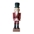 thumbnail image 3 of Figura de Cascanueces Navideño, Figura Decorativa de Mesa, Manualidades, Accesorios de Fotografía, Adorno de Resina, Figura de Cascanueces, Decoración rojo, 3 of 8