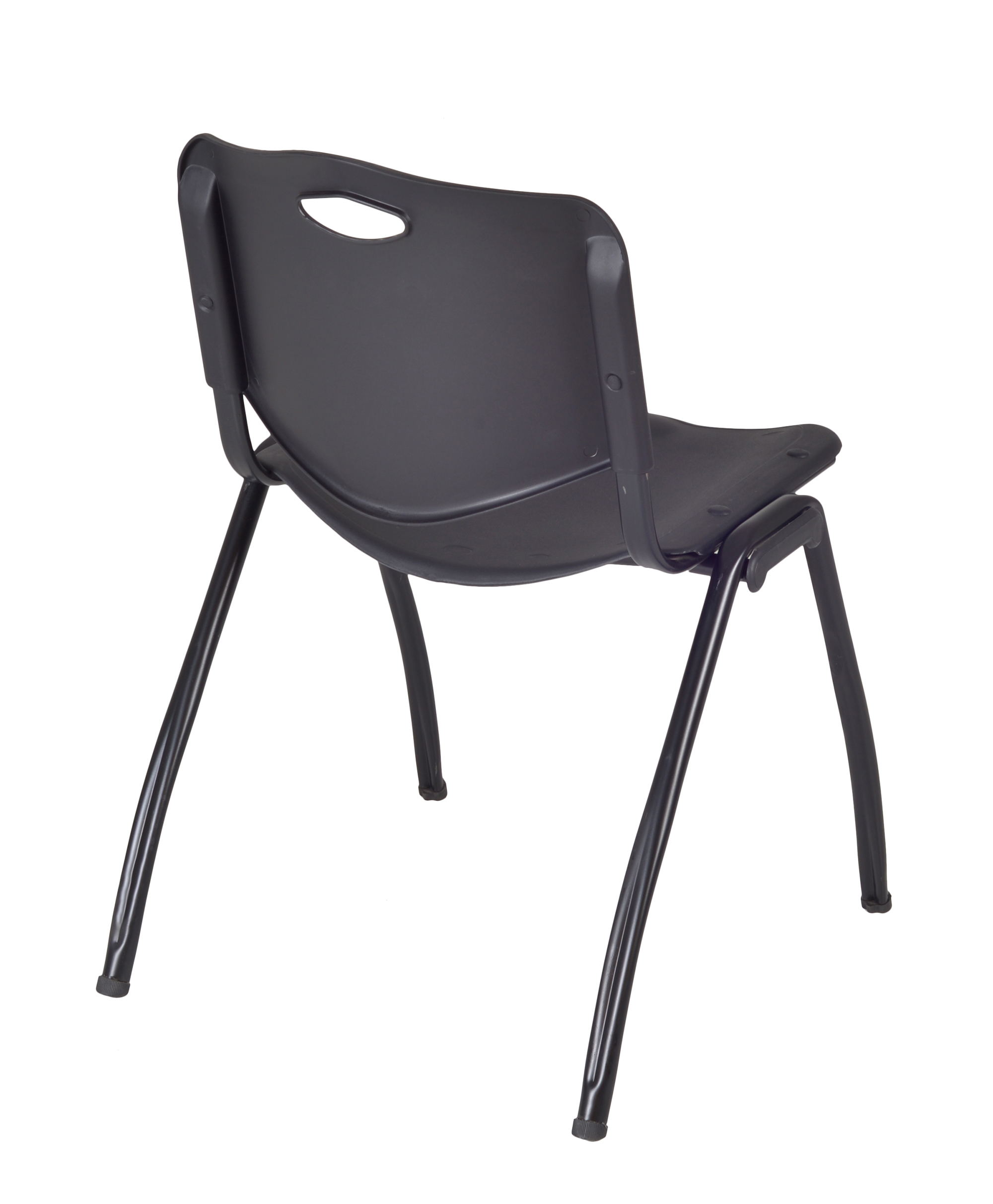 72" x 24" Kee Training Table- Maple/ Black & 2 'M' Stack Chairs- Black