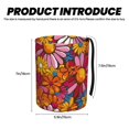 thumbnail image 4 of Round Car Trash Can 7×5.9in Waterproof, Durable, Not Easy To Fade, Easy To Install And Disassemble To Prevent Interior Pollution Colorful Floral Pattern Groovy Flowers (3), 4 of 7