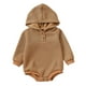 thumbnail image 1 of Gibobby Mamelucos para bebe niño Bebé niños niñas manga larga sólido con capucha pulóver recién nacido sudadera monos(Marrón, 12-18 Meses), 1 of 5