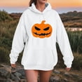 thumbnail image 5 of Towmus Women Cute Pattern Hoodie Girl Halloween Pumpkin Face Personalized Cartoon Sweatshirt Long Sleeve Harajuku Streetwear, 5 of 6