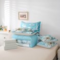 thumbnail image 6 of Manfei Kawaii Starfish 7-Piece Twin Bedding,Cute Sea Plant Bedding Comforter Set,White Blue,Light Gray Reversible, 6 of 8