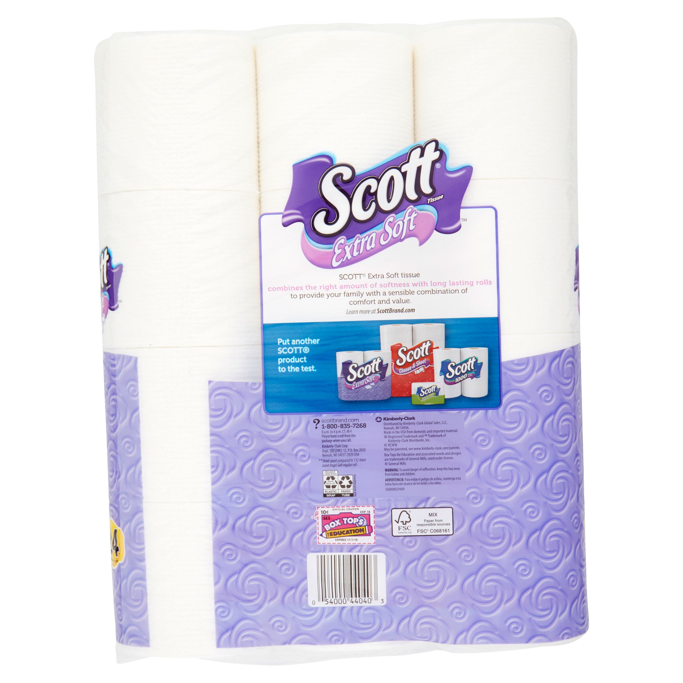 Scott Toilet Paper, Extra Soft, 12 Double Rolls - image 4 of 6