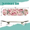 thumbnail image 2 of 31'' Complete Skateboard 7 Layer Canadian Maple Double Kick Deck Skateboards Shabby chic vintage roses tulips forget me nots vintage Skate Board for Beginner Adult Gifts, 2 of 5