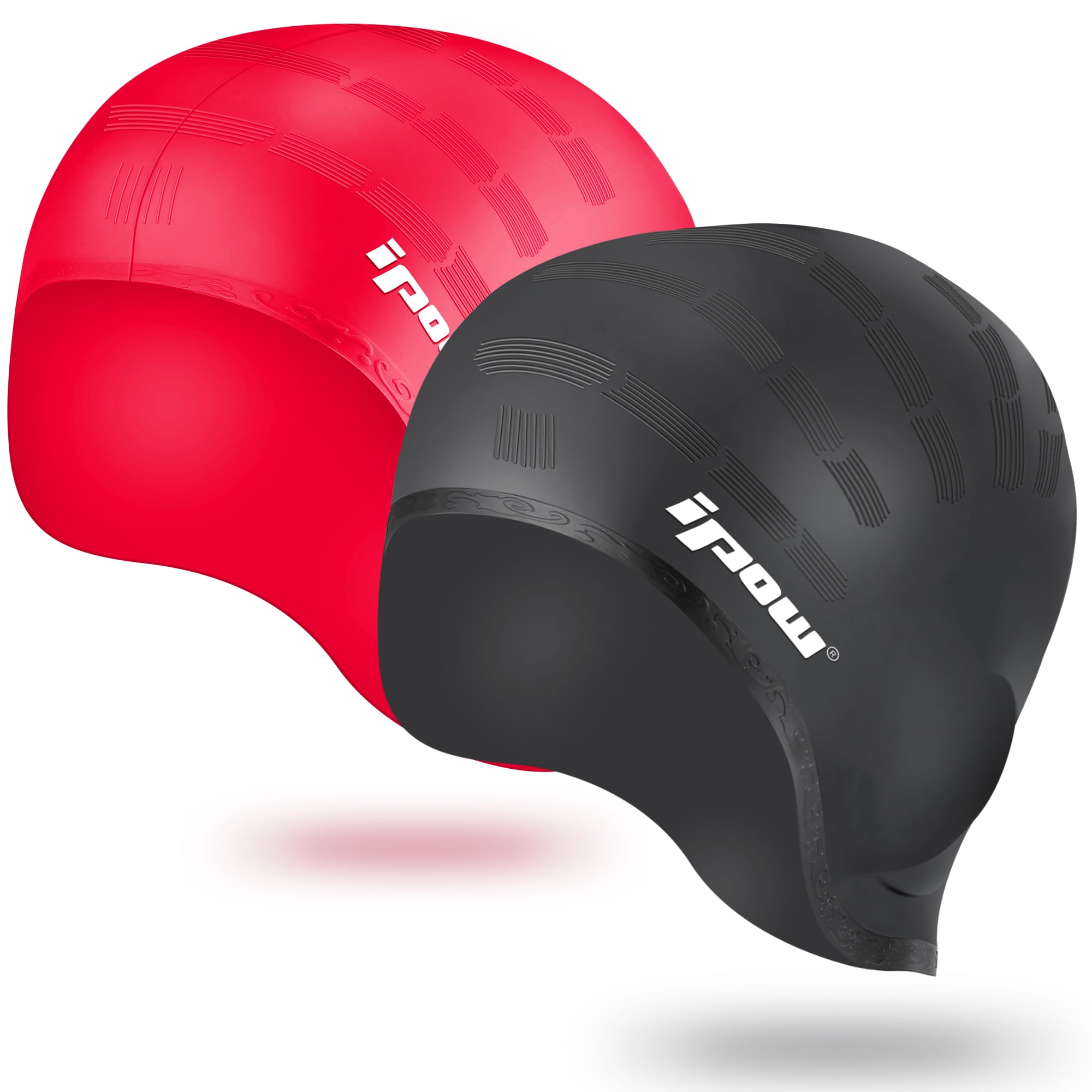 Swimming Cap Hat, IPOW Waterproof Silicone Swim Caps for ...