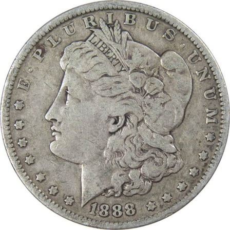 1888 Morgan Dollar F Fine 90% Silver $1 US Coin Collectible