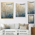 thumbnail image 4 of Designart "Gold And Blue Tree Serenity VII" Landscape Trees Floater Framed Wall Art Prints, 4 of 5