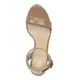 thumbnail image 3 of BAR III Womens Camel Beige Asymmetrical Vamp Strap 1" Platform Ankle Strap Cushioned Ivy Round Toe Block Heel Buckle Dress Heeled Sandal 9.5 M, 3 of 4