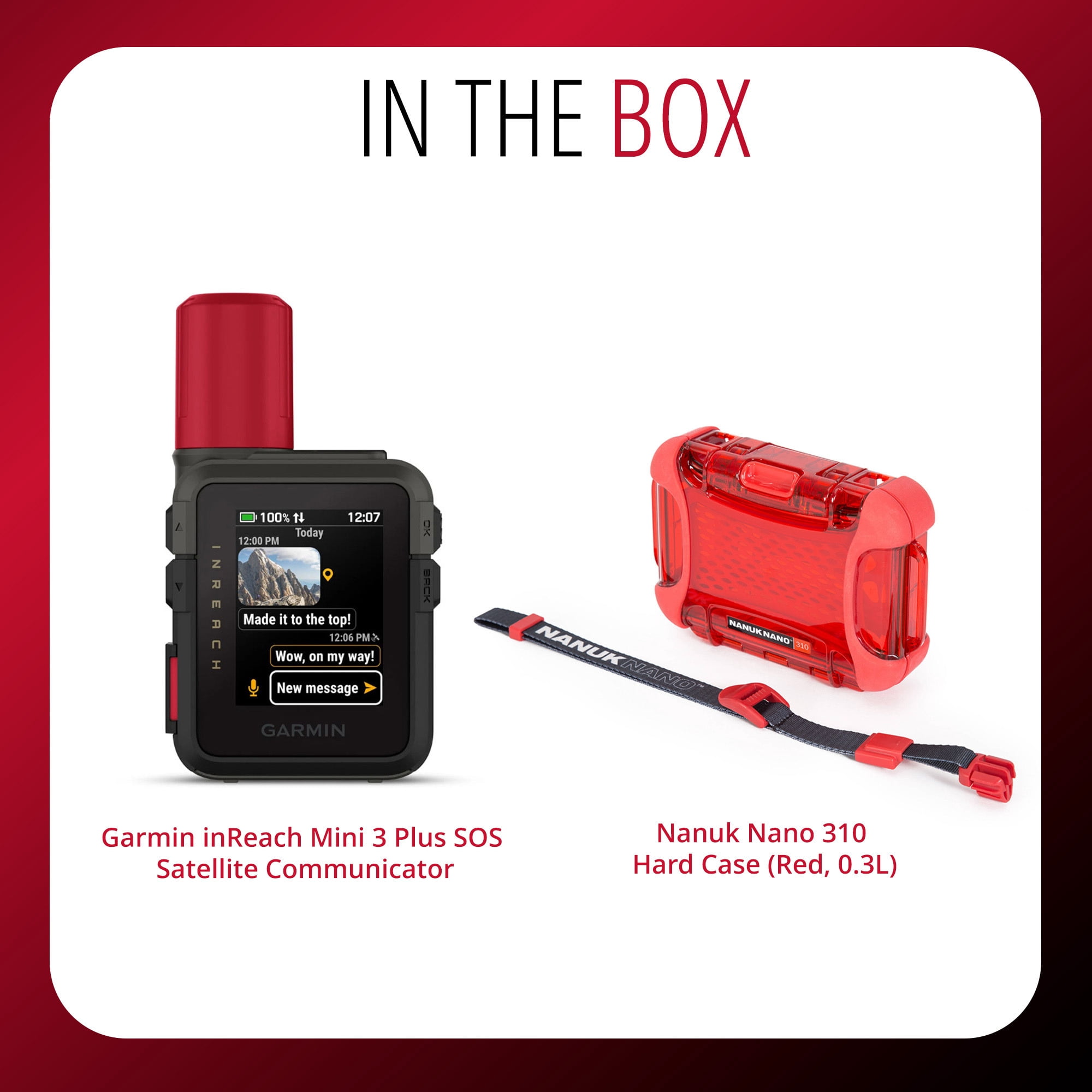Garmin inReach Mini 3 Plus SOS Satellite Communicator Bundle with Nano Hard Case (2 Items)