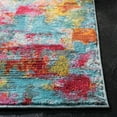 thumbnail image 3 of SAFAVIEH Luxor Fedelma Abstract Area Rug, Aqua/Fuchsia, 5'3" x 7'7", 3 of 9