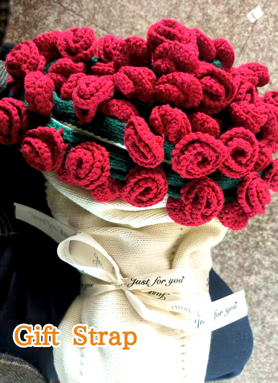 Hyindoor 41" Rose Flower Bouquet Blanket, Soft and Lightweight Knitted Throw Blankets Gifts for Birthday Wedding Mother's Day Valentine’s Day Christmas Home Decor