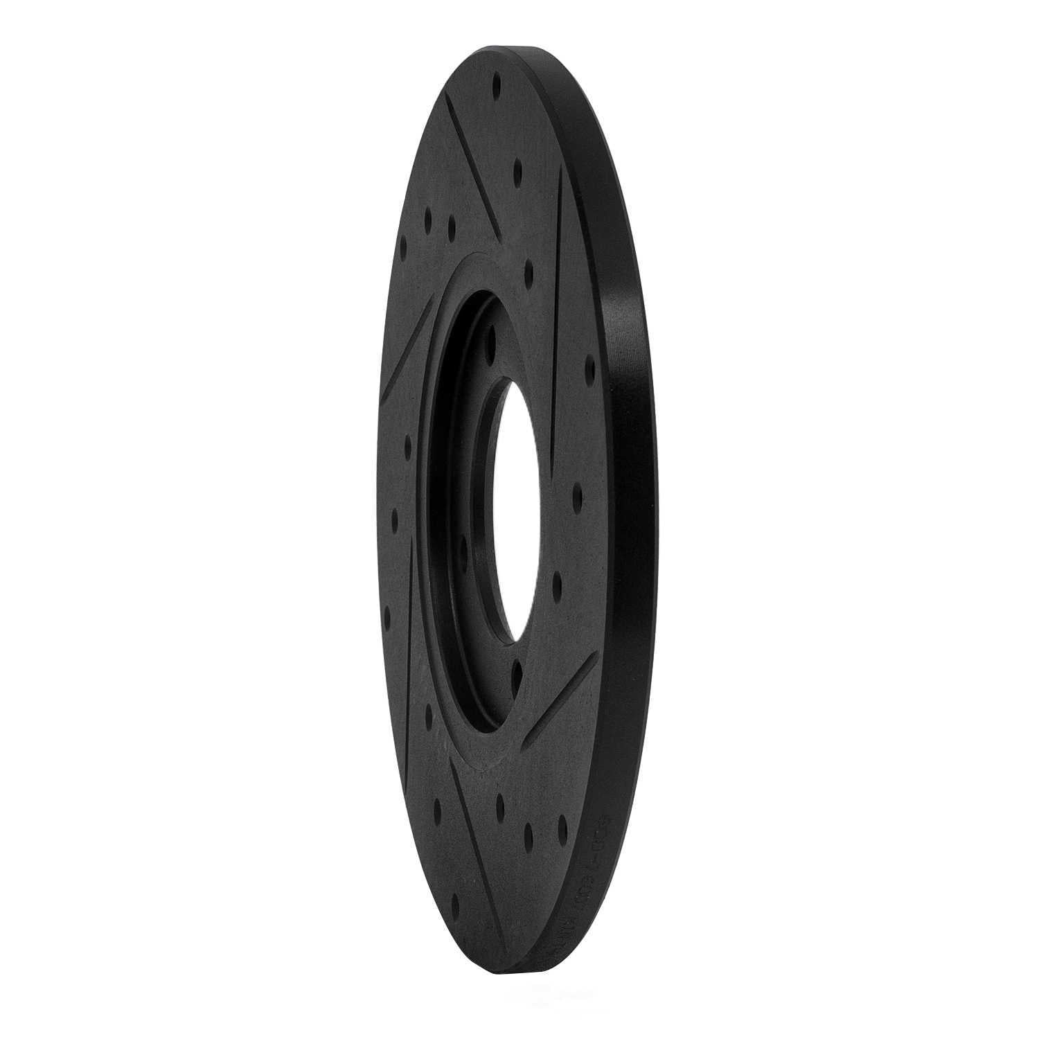 Dynamic Friction Company 633-76007L DFC Brake Rotor - Drilled And Slotted - Black