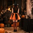 thumbnail image 5 of Adult Women'S Halloween Witch Costume Set With Hat, Striped Socks, Gloves And Tulle Skirt, Four-Piece Outfit For Costume Parties, Dance Events, Cosplay And Themed Celebrations, 5 of 5