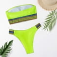 thumbnail image 7 of Sngxgn Bikini Sets for Women Strappy Two Piece Bathing Suits High Waist Tummy Control Swimsuit(Yellow,S), 7 of 7